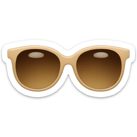 Beige glasses sticker