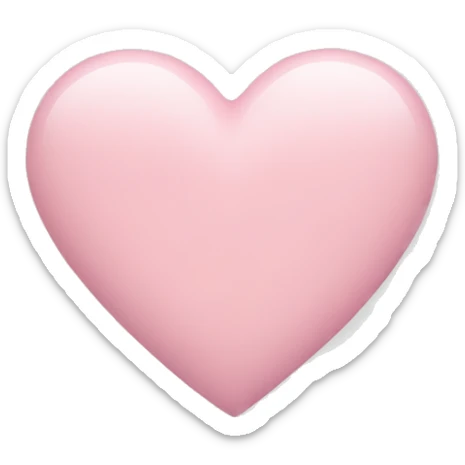 pastel pink heart sticker