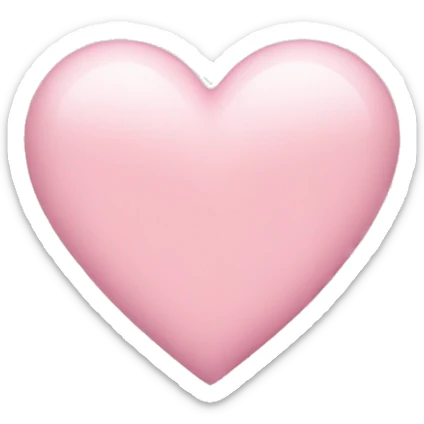 light pink heart sticker