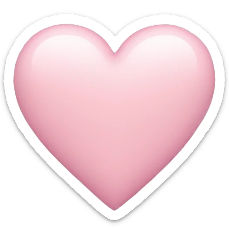 pastel pink heart sticker