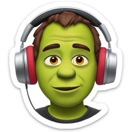 Shrak Listen Music in Dark-red Airpods sticker
