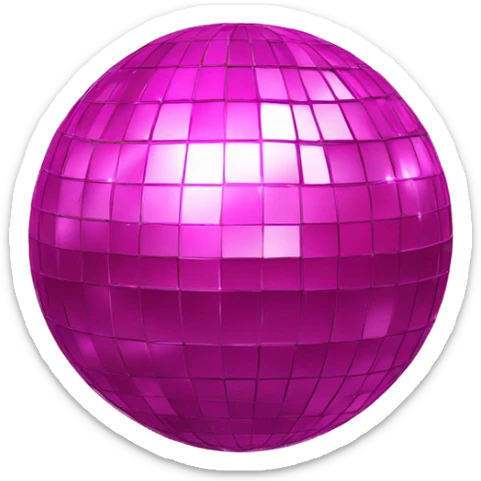 Pink disco ball sticker