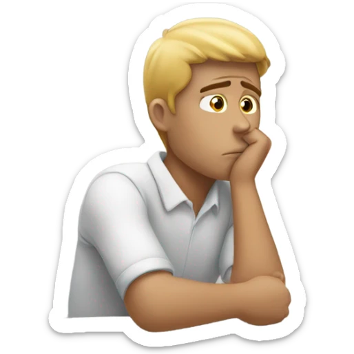 Head in hand sticker