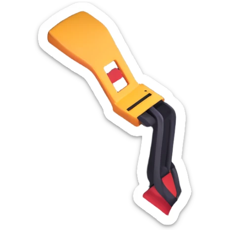 A simple 2D emoji-style illustration of a right foot pressing down on a car gas pedal. The pedal is labeled with “GO” and motion lines show acceleration. Bright, clean cartoon style with clear shapes and bold colors. sticker