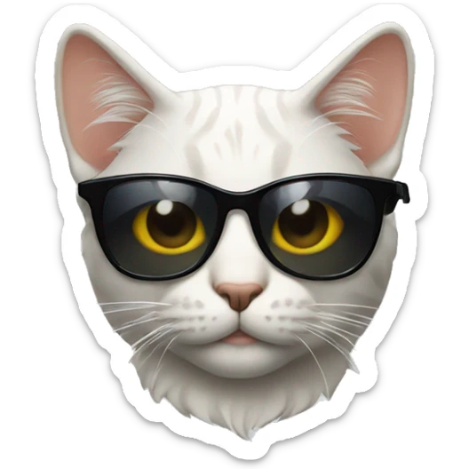Cat with sunglasses sticker
