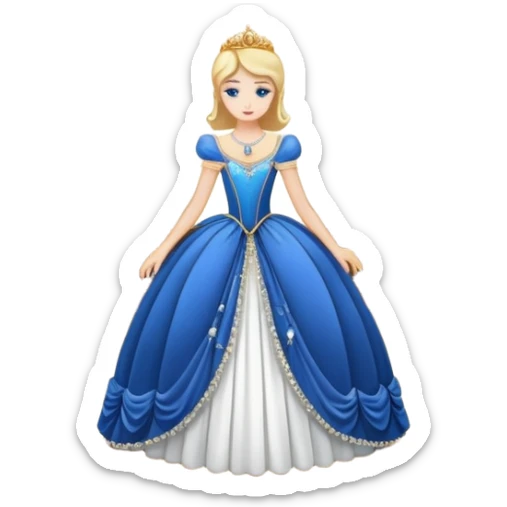 single character bowing or curtseying at a royal ball, with chandeliers in the background sticker