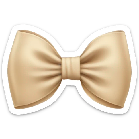 Beige bow sticker
