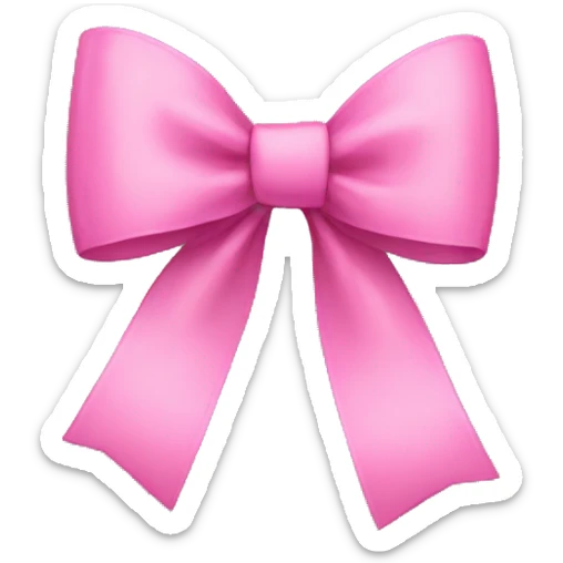pink bow sticker