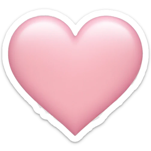 Light pink heart sticker