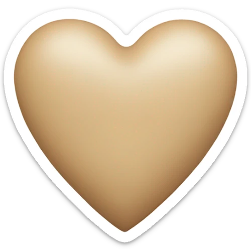 Beige heart sticker