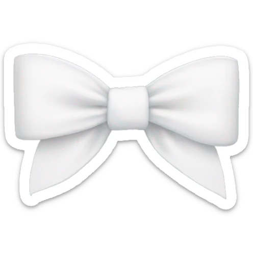 White bow sticker