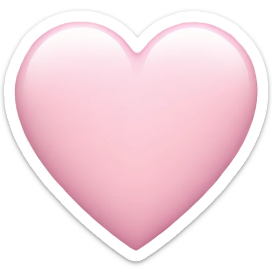 Pastel Pink heart  sticker