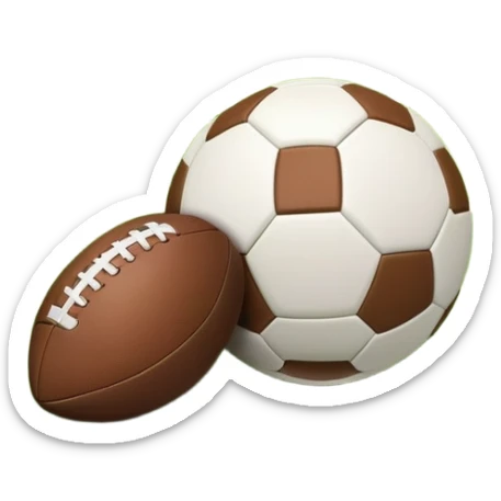 A football resting on the green grass of a soccer field, with goalposts and field markings in the background.  sticker