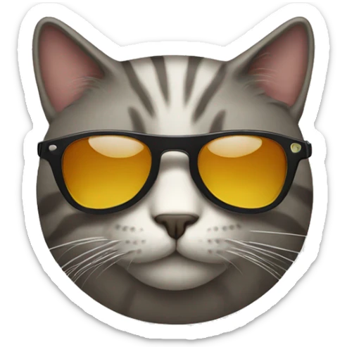 Cat with sunglasses sticker