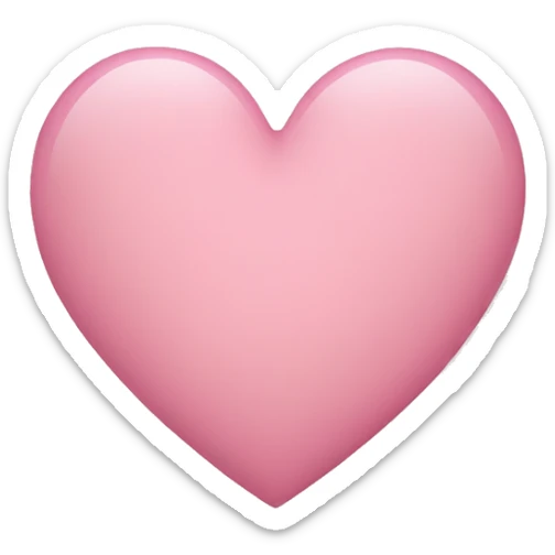 Light pink heart sticker
