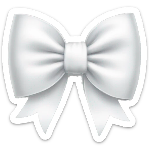 white bow sticker