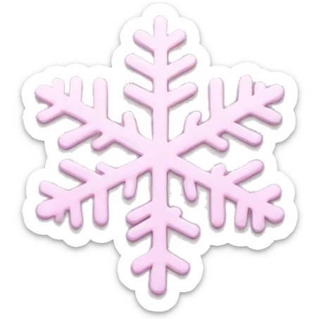 pastel pink snowflake  sticker