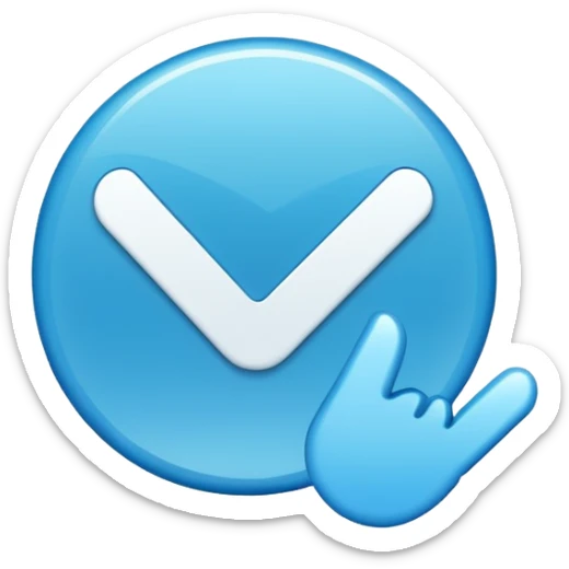 Creame el emoji d3 la verificacion azul 100% como la de t8ktok sticker