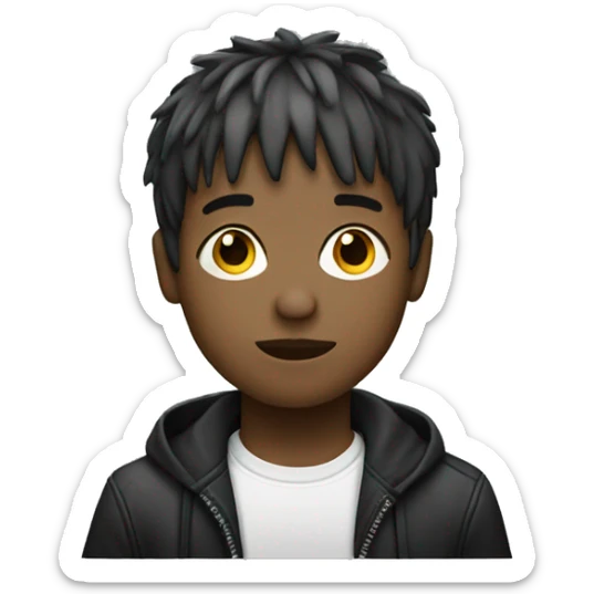 boy with a fringe and short hair music producer sticker