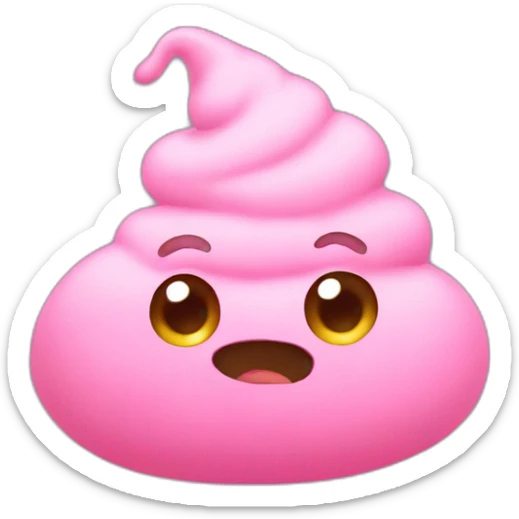 pink poop sticker