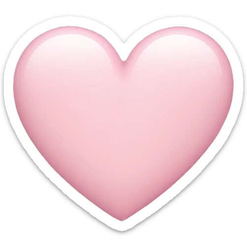 light pink heart  sticker
