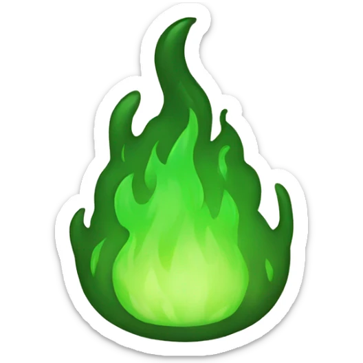 green fire sticker