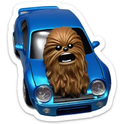 Hot wheel furry Chewbacca Toyota 86 blueberry furry finish ,chrome wheels  sticker