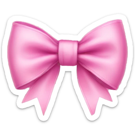Pink bow sticker