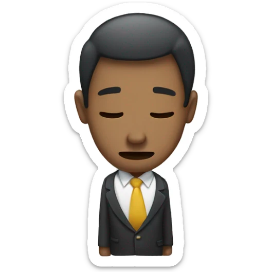 Make me a male emoji who is bowing. I hope it's the image of you doing the Grangjeol, which is popular on the Internet these days. sticker