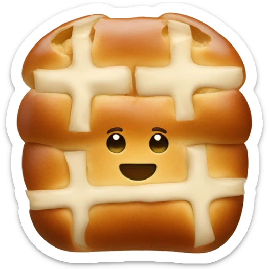 Hot cross bun sticker