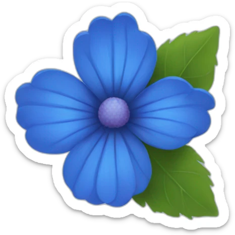 Blue flower sticker