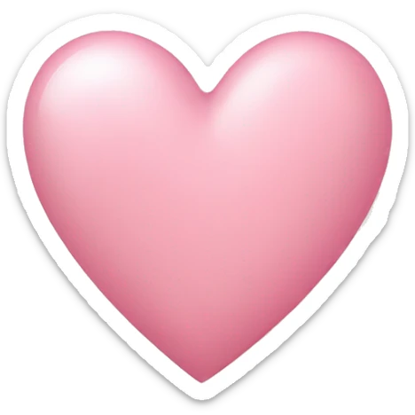 light pink heart sticker