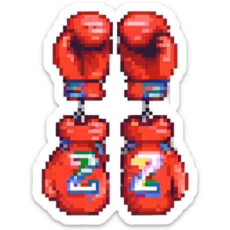 красные боксерские перчатки с надписью "23", no background sticker