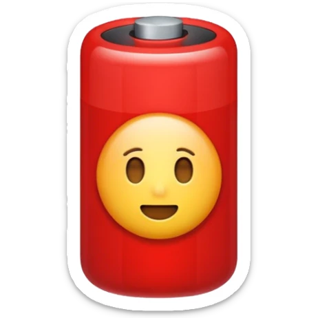 I want a emoji of low battery with red color sticker