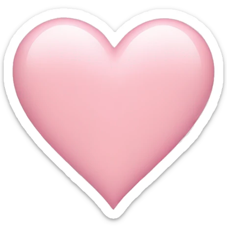 light pink heart sticker