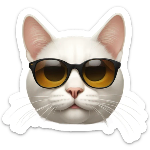 Cat with sunglasses sticker