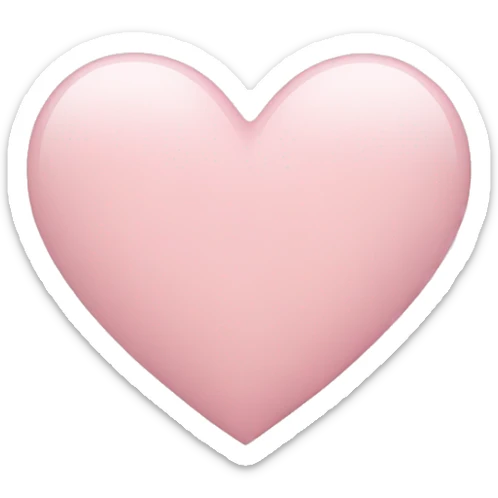 Pale pink heart sticker