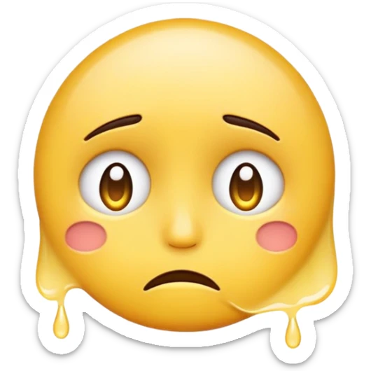 A sad but loving emoji - you are together but alone sticker