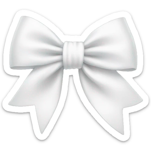 white bow sticker