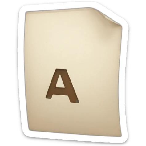 the letter “A” sticker