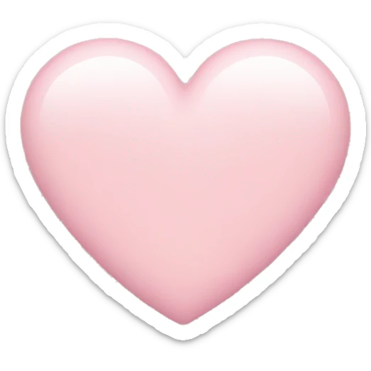 light pink heart  sticker