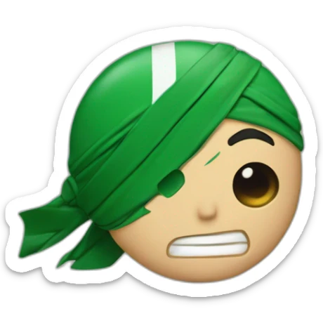 rononoa zoro de one piece qui porte le maillot de foot ou on voit le logo l'Algérie sticker