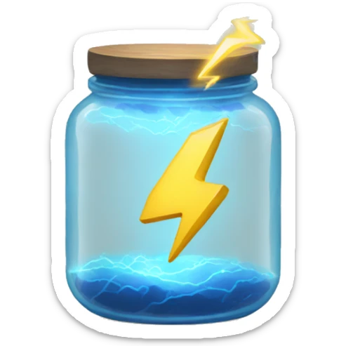 Lightning in a jar sticker