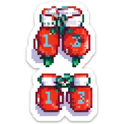 красные боксерские перчатки с надписью "23", no background sticker