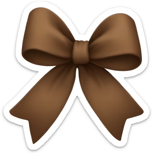 Brown bow sticker