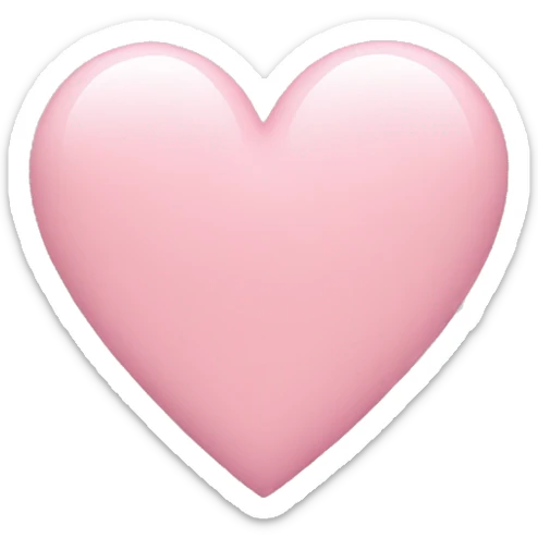 Light pink heart sticker