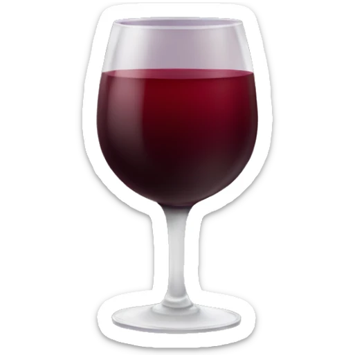 Red wine sticker
