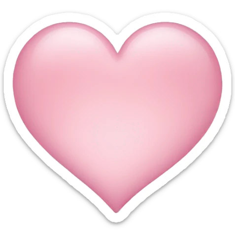baby pink heart sticker