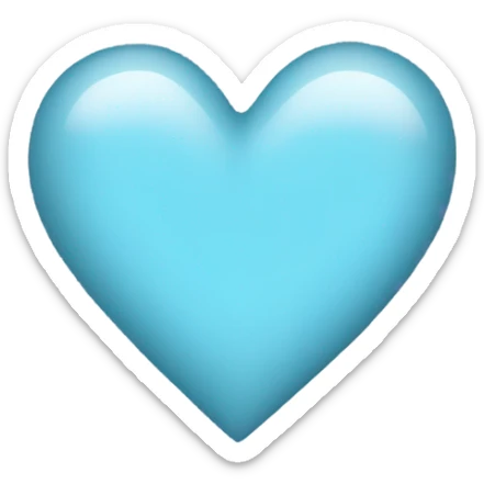 Lihgt blue heart sticker