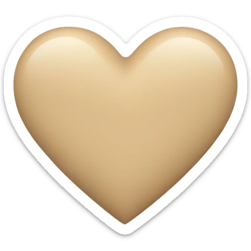 Beige heart sticker